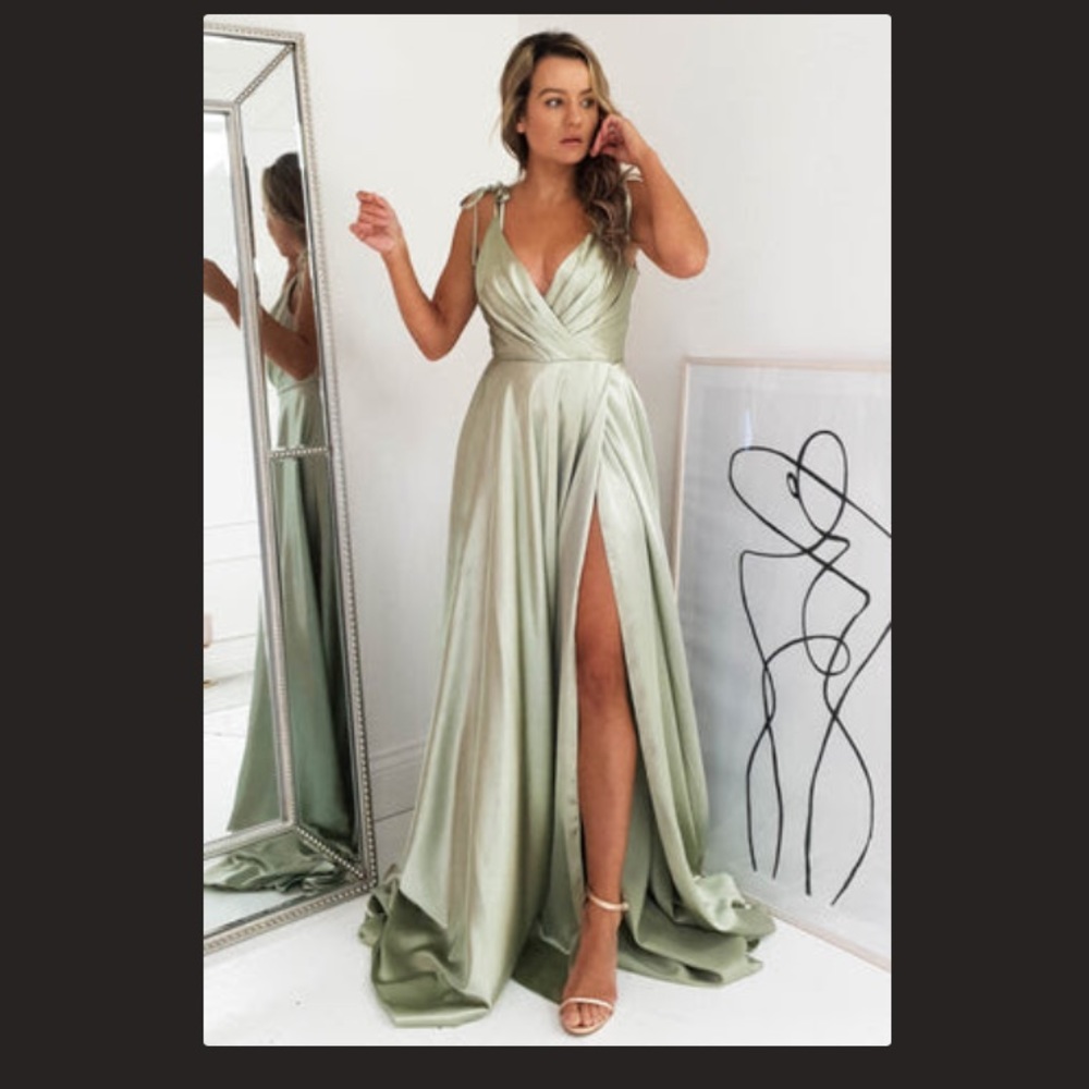 Satin long dress